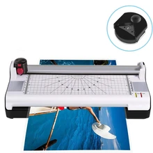 Plastifieuse thermique pour A3/A4/A6, Machine à plastifier à système à 2 rouleaux avec tondeuse et coin rond échauffement rapide pour le bureau à domicile