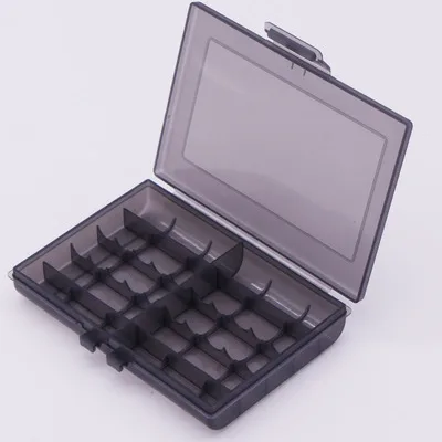 

ALLMEJORES Mini Portable Plastic Battery Case Transparent Storage Box For AAA/AA Battery Rechargeable Full Cover