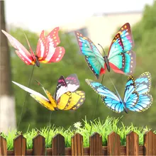 1PCS 3D Butterfly Garden Decoration Ornament Lawn Decor Random Color Art Creative Butterfly Lifelike