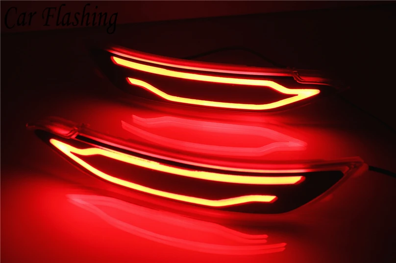 2pcs for hyundai tucson Car LED Reflector Lamp Rear Fog Lamp Rear Bumper Light Brake Accessories Light