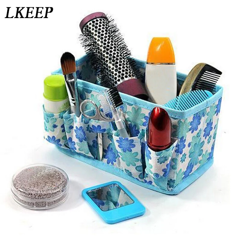 

1pc Multifunction Open Cosmetic Bag Beauty Floral Organizer Make Up Bag New Folding Makeup Cosmetics Storage Box PA602673