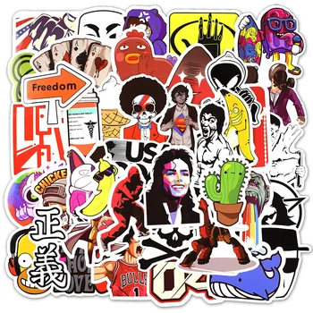 

50 Pcs/Set Mixed Funny Stickers for Laptop Luggage Skateboard Motorcycle Bicycle Car Waterproof Vinyl DIY Cool Decals Stickers