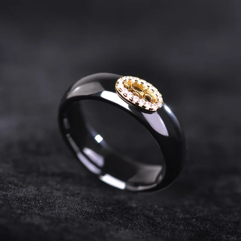 Серьги гвоздики Blucome черные керамические серьги кольца крючки фианиты