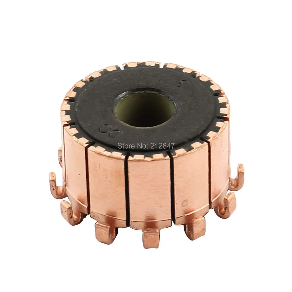 10mm Dia Shaft 12 Tooth Copper Shell Mounted On Electric Motor Armature Commutator scx 10 motor plate big tooth protective cover group scx 10 climbing car alloy motor plate big tooth protective cover group