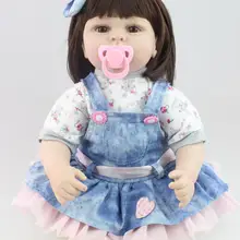 55 см милая кукла-девочка reborn toys poupee Реалистичная кукла-младенец reborn de silicone детские игрушки