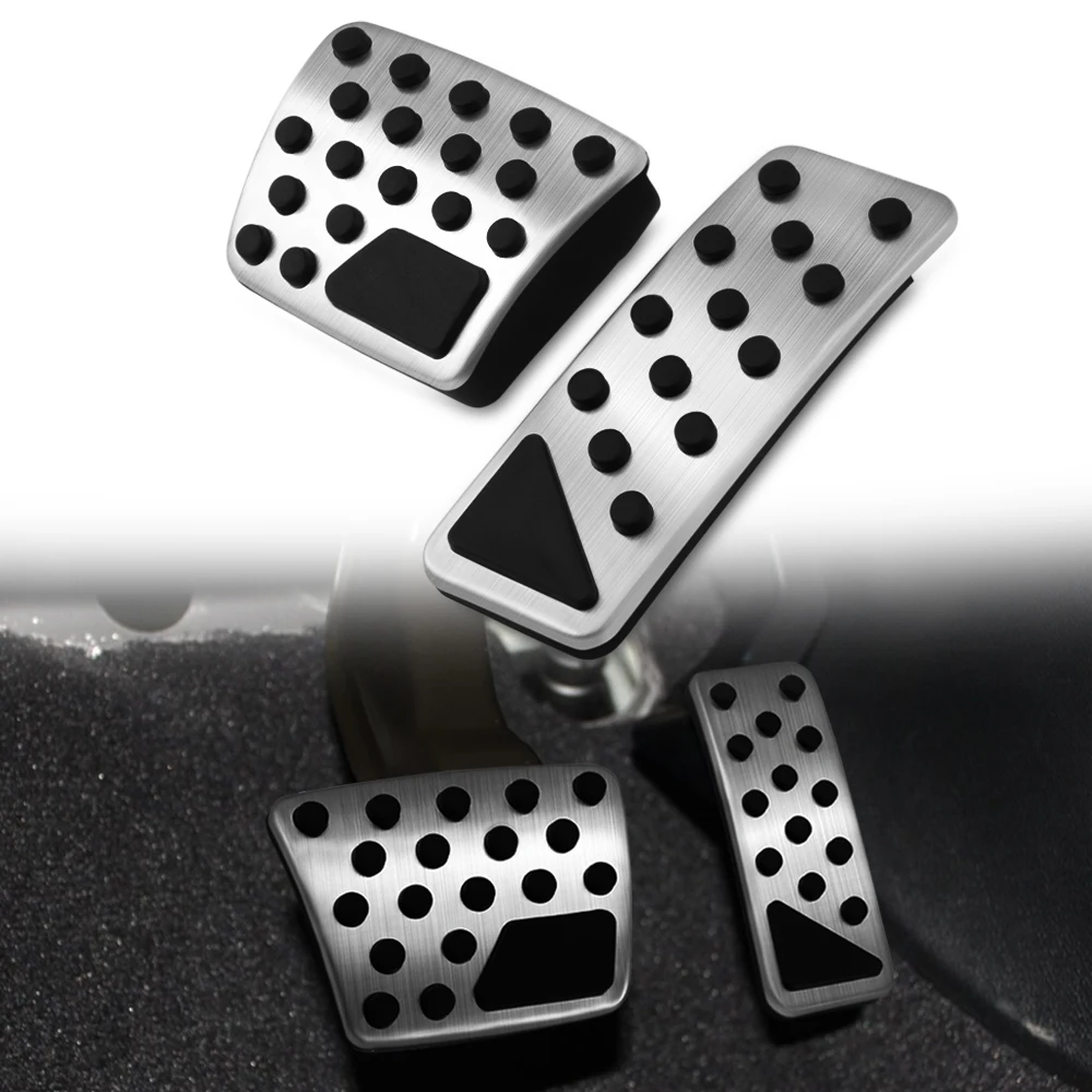 

For Jeep Cherokee KL 2014-2019 No Drill Steel Gas Brake Pedal Cover Accelerator Cap Accessories