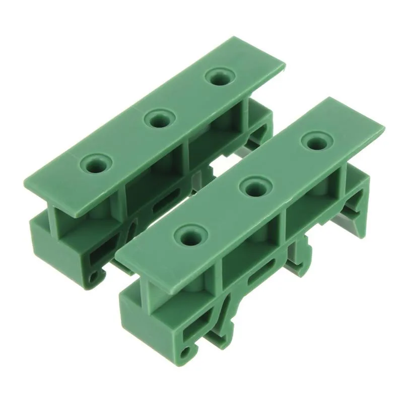 1 Pair DRG-01 PCB Mounting Brackets Screws Green For 35mm DIN Rails Adapter Replacements Parts | Обустройство дома
