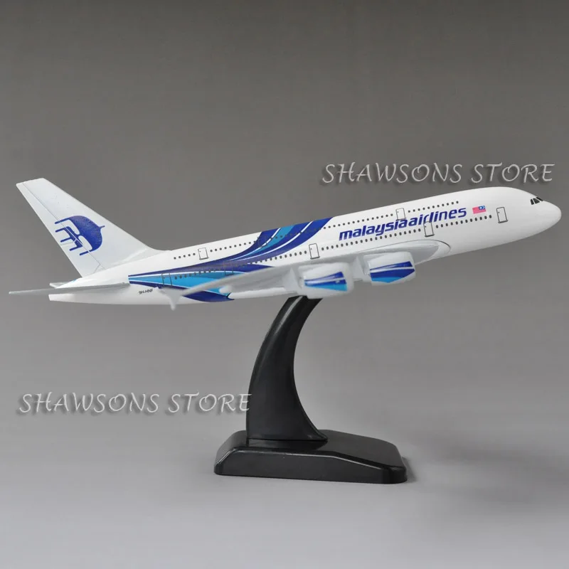 Литой металл 1:400 модель самолета игрушки Airbus A380 малайзийский авиалайнер 20 см