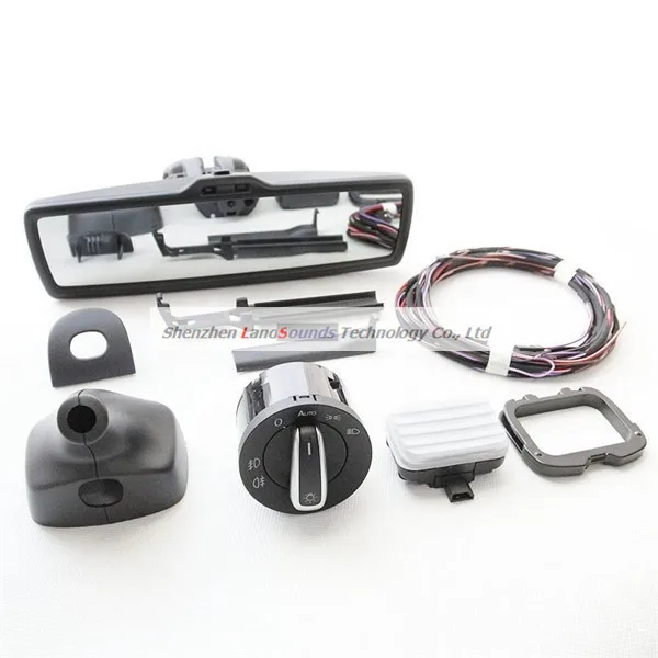 OEM Auto Dimming Rear View Mirror Set Auto Headlight Switch Rain Sensor Set for VW Golf 6 MK6