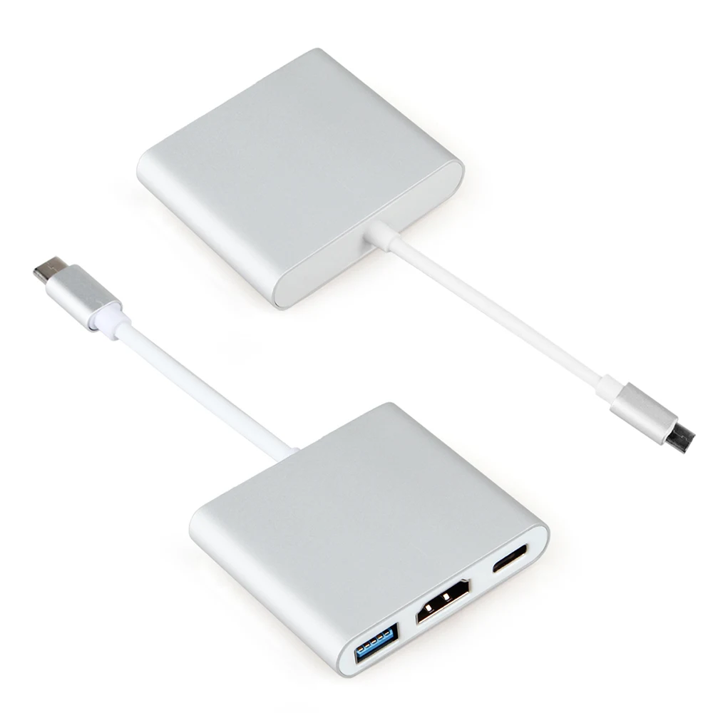 Многопортовый адаптер USB 3,1 порт в 1 USB 3,0 порты+ концентратор HDMI+ зарядное устройство типа C Conventor для нового MacBook Pro 13 15/retina 12