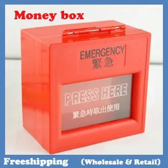 Emergency square receiver money boxes coin bank 9.5*6*9.5cm free shipping | Дом и сад