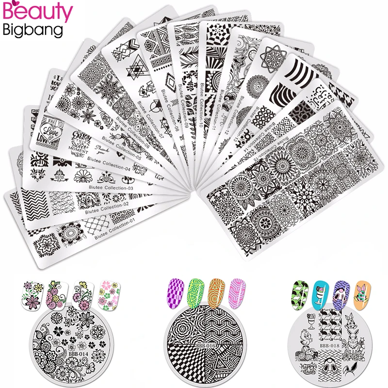 

BeautyBigBang 5.4CM Naill Stamping Plates Festival Pattern Easter Nail Stamp Stamping Egg & Rabbit Image Plates Nail Stamp