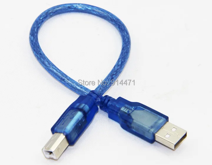 Bochara USB 2,0 кабель для принтера тип A папа-Тип B папа двойное экранирование(фольга+ Плетеный) Высокая скорость 30 см 50 см 100 см