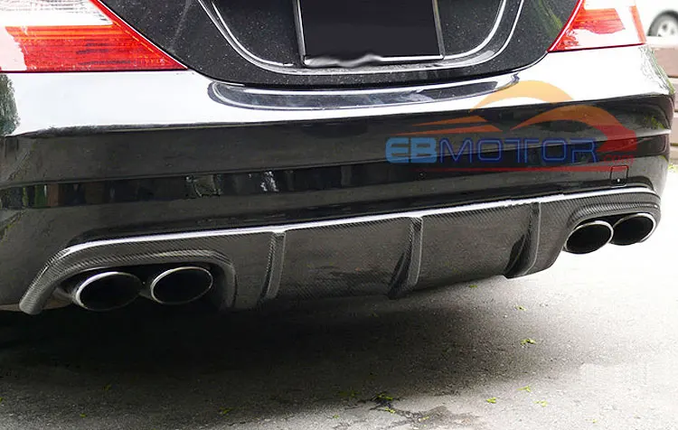 3K Real Carbon fiber Rear Add-on Bumper Diffuser for Mercedes Benz W219 CLS CLS55 CLS63 AMG MODEL 2006-2011  M086