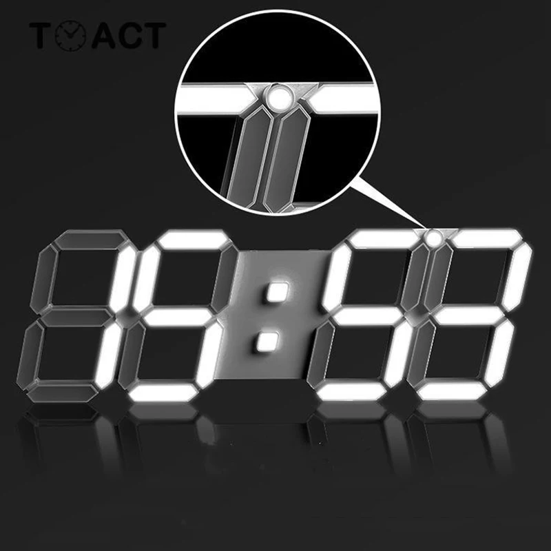 Billig 3D Wanduhr Digitale Alarm Uhren Nacht Licht Thermometer Countdown Tisch Uhr Perpetual Kalender Stumm Leucht Despertador