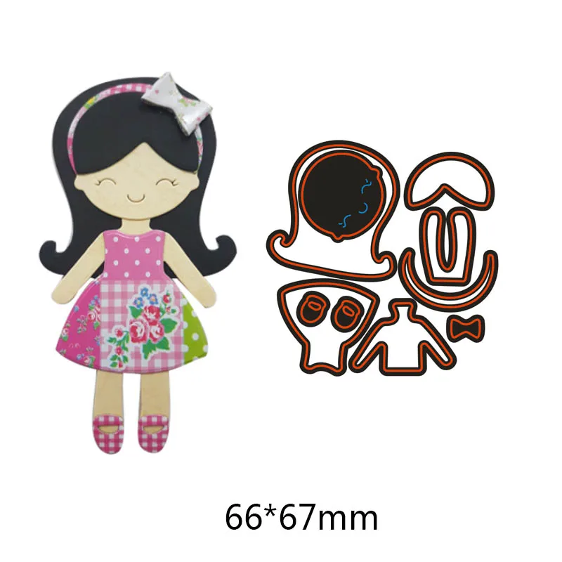 

cute girl Dies Metal Cutting Dies for DIY Scrapbooking Photo Album Dies Cutter Card Embossing Folder Human Figure