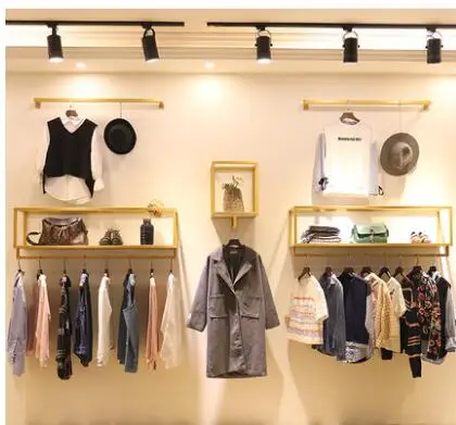 

Simple clothes store hanger display rack wall hanging.