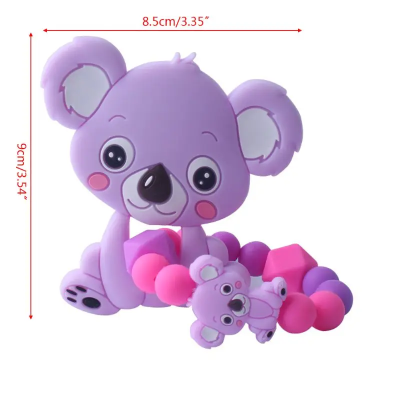 1 Set Colorful Design Child Bracelet Soothing Boys Girls Cute Koala Kids Comfort Supplies Baby Pacifier Teether