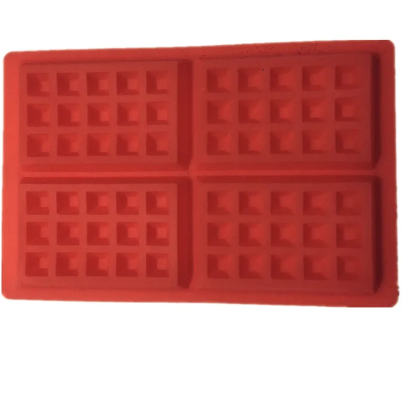 B157 силиконовая вафельная форма Nestle, СВЧ-форма для выпечки печенья, термостойкая форма для кексов, для кухни, инструмент для выпечки - Цвет: Красный