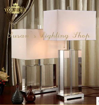 square crystal table lamp