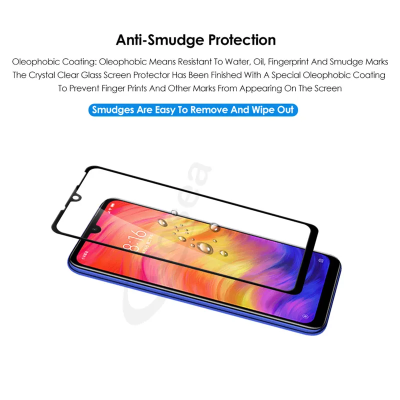 10 шт. защита для экрана из закаленного стекла для Xiaomi Redmi Note 7 Pro 9H 4D Premium крышка для телефона, которая полностью закрывает переднюю часть пленки для Xiaomi Redmi Note 7