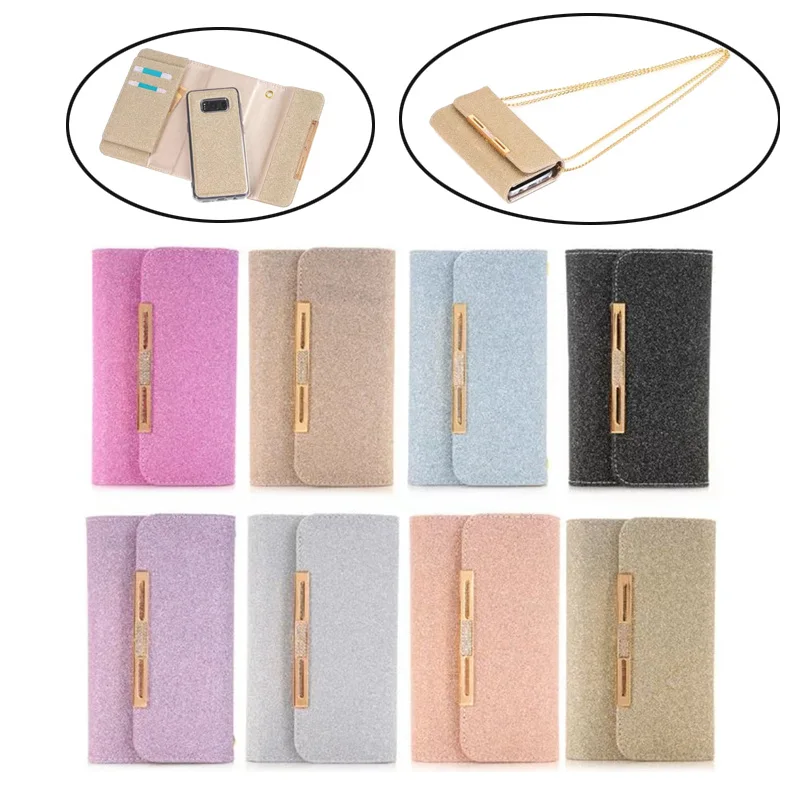 

2 in 1 case Top Quality Lady Bags Leather case For Samsung S7 edge/S8 Plus Wallet with Card Holder Mobile Phone Caque Cover
