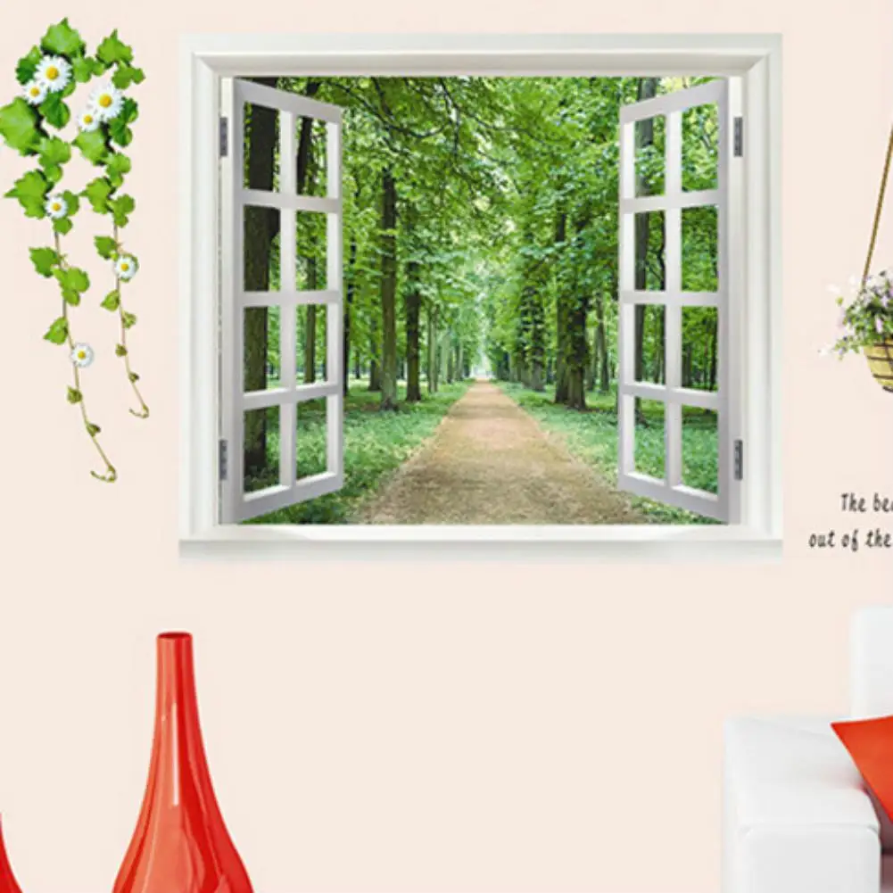 

3D Elegant Fake Window Shadeway Art Wall Sticker Decal Home Hotel Decoration