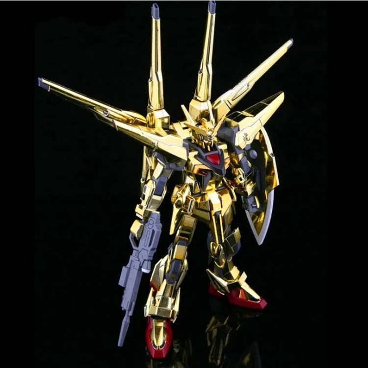 Оригинальная японская модель Gundam HG 1/144 SHIRANUI AKATSUKI SEED DESTINY GOLDEN GUNDAM Mobile Suit детские