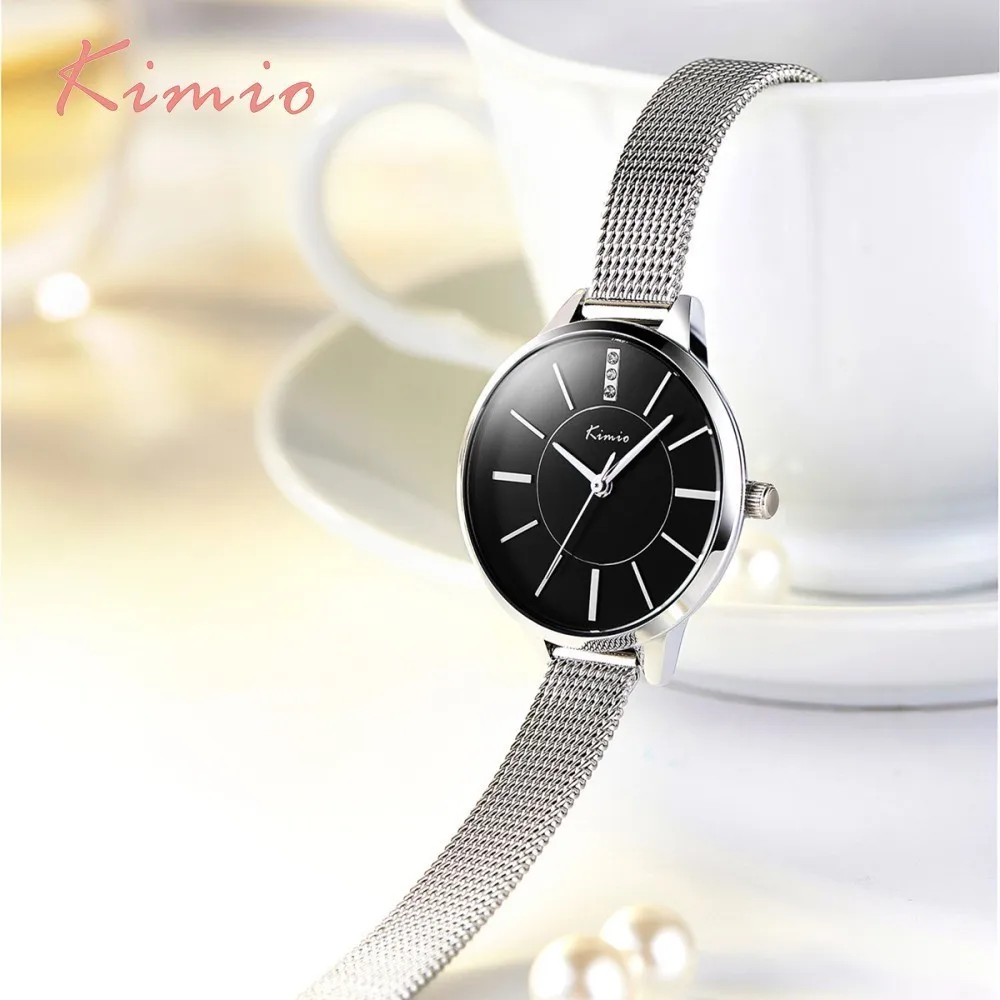 KIMIO Simple Ladies Watches Casual Woman Elegant Watch Women Stainless Steel Bracelet Rhinestone Rose Gold Watch Christmas Gift KIMIO Simple Ladies Watches Casual Woman Elegant Watch Women Stainless Steel Bracelet Rhinestone Rose Gold Watch Christmas Gift