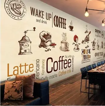 

custom stereo coffee wallpaper modern minimalist large mural restaurant cafe bakery personality wallpaper mural