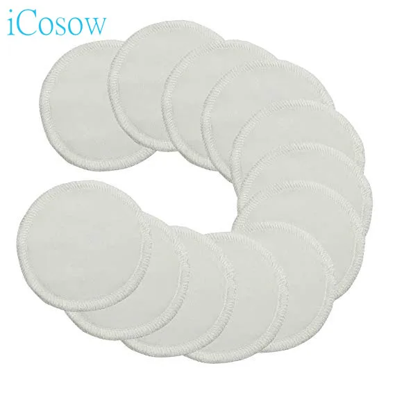 

iCosow Reusable Makeup Remover Pads 2 Pcs, Washable Organic Bamboo Cotton Rounds, Toner Pads, Facial Soft Cleansing Wipes