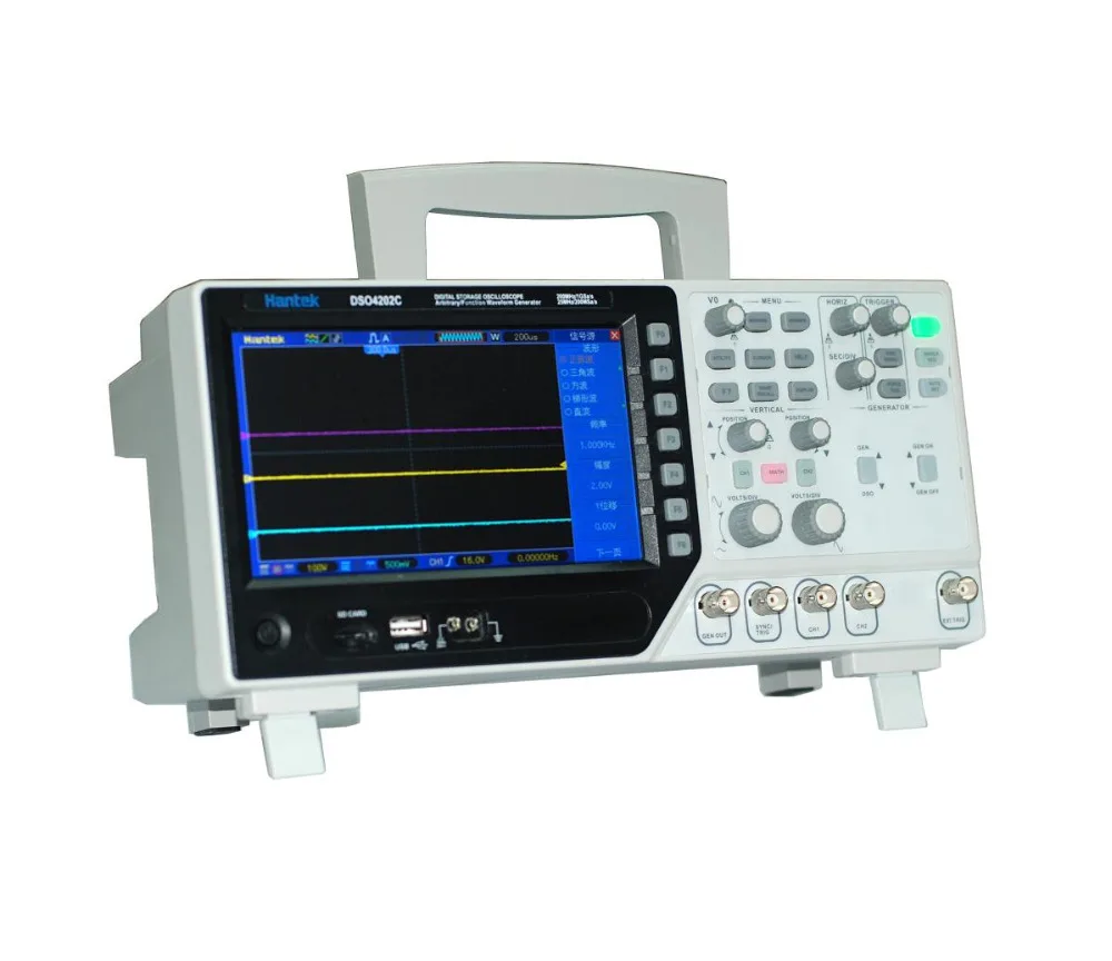 

FREESHIPPING HANTEK DSO4072S 70MHz 1GSa/s 2 Channel Digital Oscilloscope 25MHz Arbitrary/Function Waveform Generator DDS 800x480