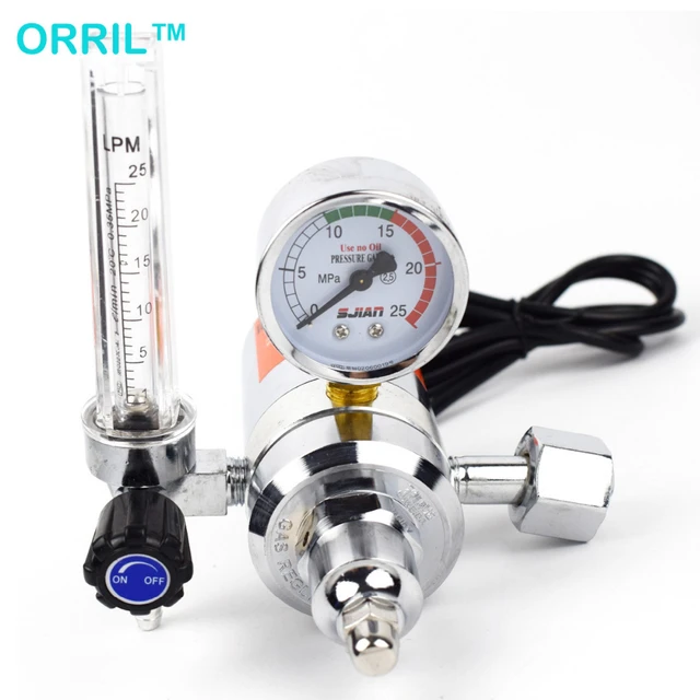 Ac 36v Gas Regulator Co2 Heater Flow Meter For Mig Welding Machines Gas  Pressure Regulators - Mig Welders - AliExpress