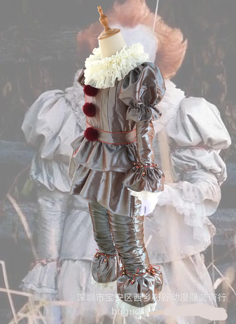 Фильм на Хэллоуин Стивен Кинг это клоун Pennywise Хэллоуин Косплей Костюм Необычные Серебряный наряд S-XXXL