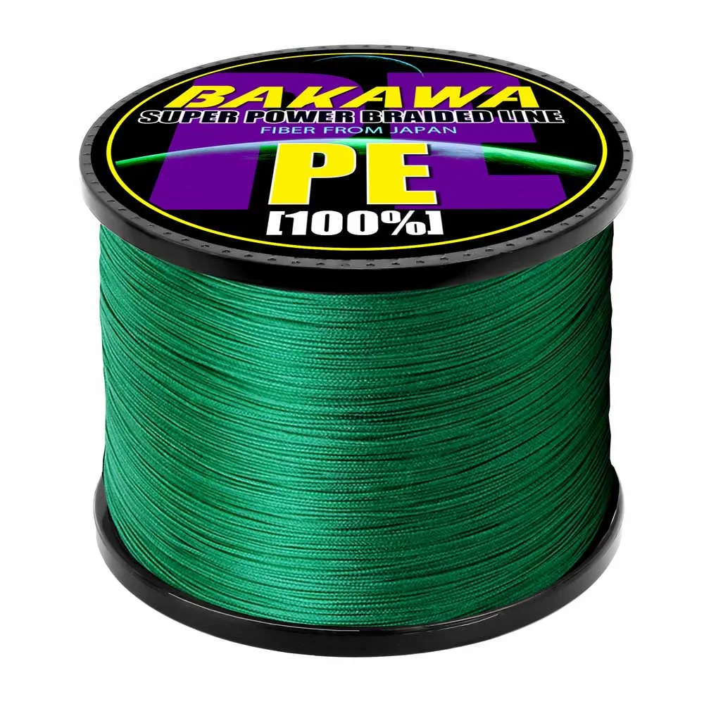 BAKAWA 1000M 8 strands Japan Multicolour Braided Fishing Line carp Fishing cord Weave PE Multifilamento Superior Extreme Strong