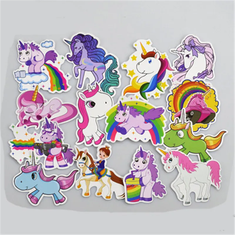 50Pcs/Pack Cartoon Unicorn Pony Sticker Children Toys Gift For DIY Book Laptop Wall Moto Skateboard Trunk Kids Anime Stickers