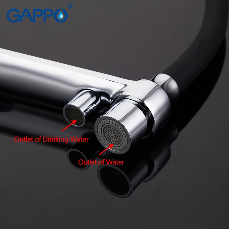 GAPPO G4398-7 kitchen faucet filtered water black