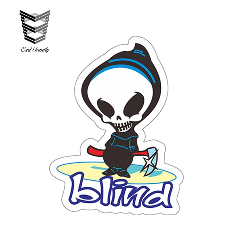 EARLFAMILY 13cm x 9.7cm Cartoon Grim Reaper Decal Car Motorcycle Sticker Waterproof Window Accessories Vinyl Blind Styling | Автомобили и