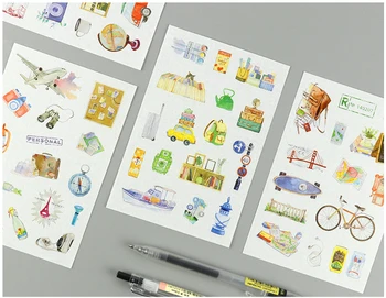 

6 sheets/lot Flowers Character Totem Memo Stickers Pack Kawaii Planner Scrapbooking Stickers Stationery 2018 Supplies