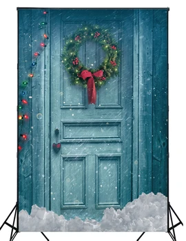 

2016 New Sale Christmas Door Photography Backdrops Newborn Baby Chrismas Photo Background For Celebration XT-4314