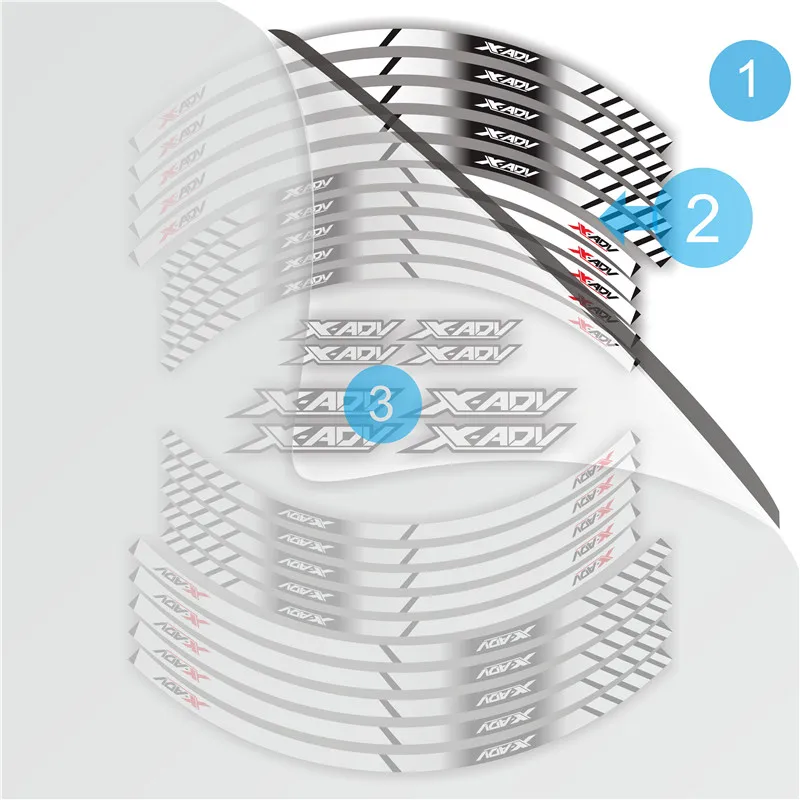 Наклейки на внутренние колеса мотоцикла обода Светоотражающие украшение наклейки подходят HONDA X-ADV xadv