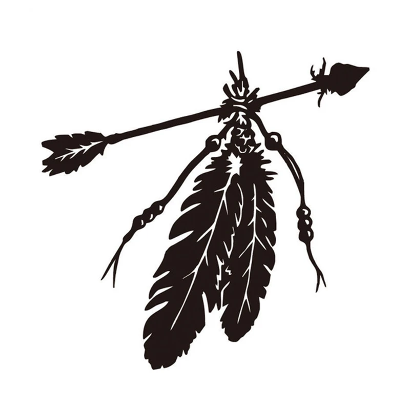 Arrows Feathers Car Laptop Sticker Native American Vinyl Wall Decal Sticker Home Interior Room Ethnic Wall Art Decor