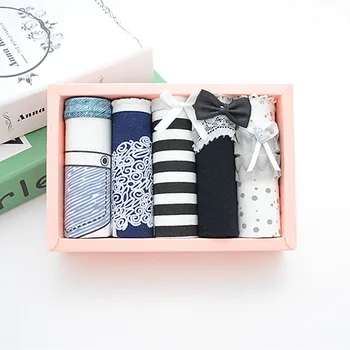 

SP&CITY 1PCS Fashion Design Striped Bow Lace Ruffle Panties For Girls Comfortable Cotton Briefs Seamless Cheap Cute Underwear