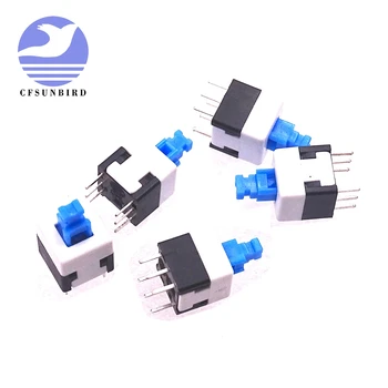 

Free Shipping 1000pcs( 8*8 self locking switch)8mm x 8mm Miniature Self-locking Switch Push Rectangle Button 6-pin,Long life use