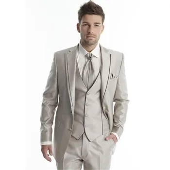 

Men's Wear High Quality Men Suits Groomsmen Custom Wedding Suit One Button Three Piece Suit Wedding Suits (Jacket+Pants+vest)