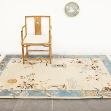 Китайский стиль большой размер ручной работы утолщенный шерстяной ковер, пасторальное украшение дома ковер для гостиной, прикроватный ковер