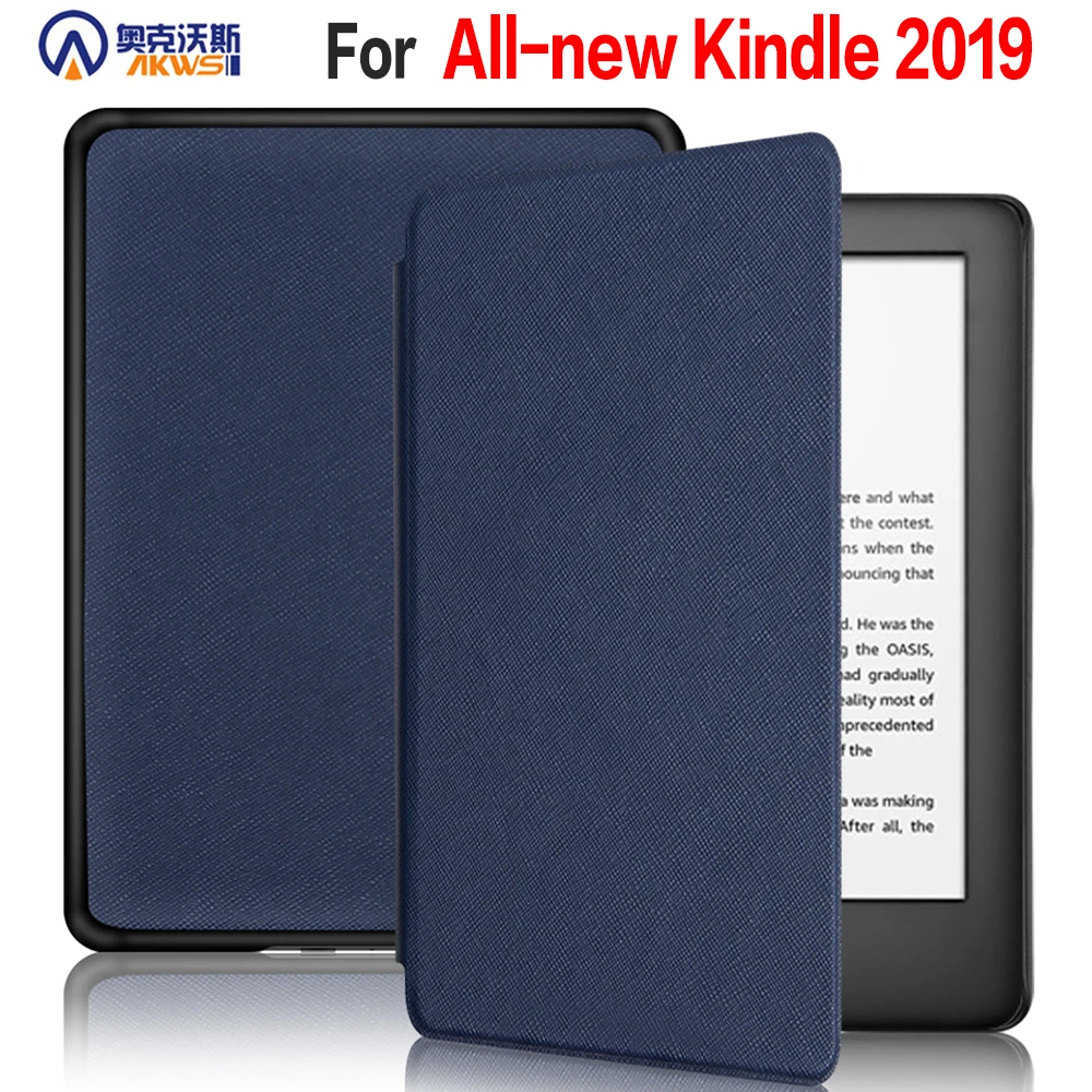Ультратонкий чехол для Kindle 10 2019 Новый Магнитный из искусственной кожи умного сна