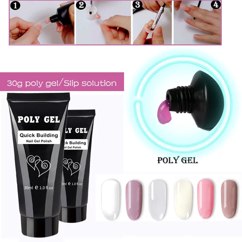 

30ml Polygel Primer Gel Nail Acrylic Poly Gel Fast UV Quick Building Builder Gel Extension Nails UV LED Jelly Nail Gel Polish