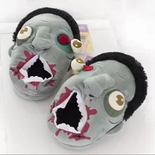 Freies Verschiffen 1 Paar Plüsch Zombie Hausschuhe/Ravenous Zombie Warme Hausschuhe ctx11
