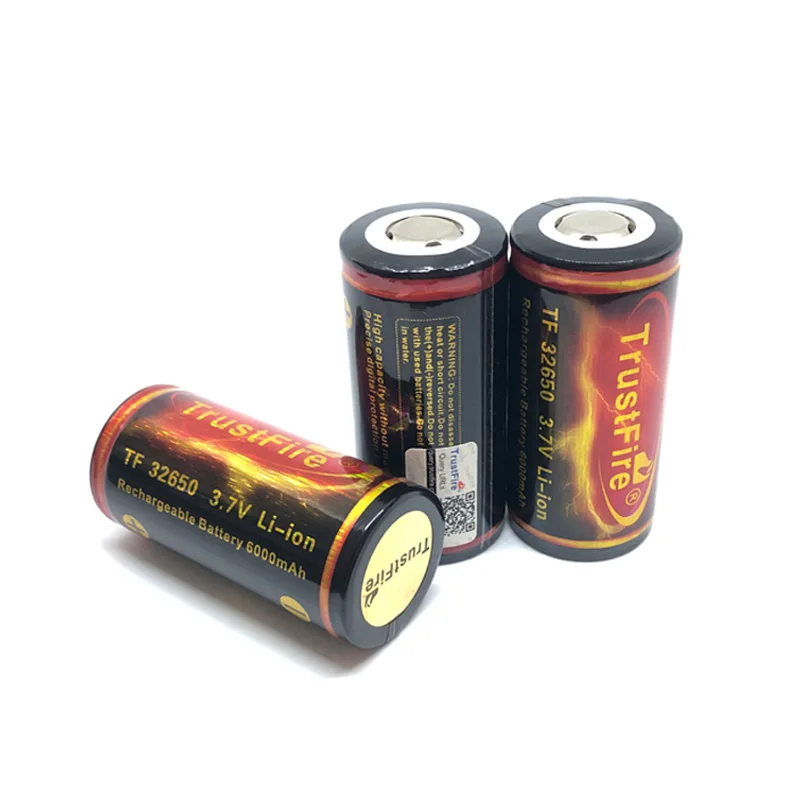 2PCS/LOT TrustFire 32650 Rechargeable Battery Large Capacity 6000mAh 3.7V Lithium Batteries with PCB Protected Board